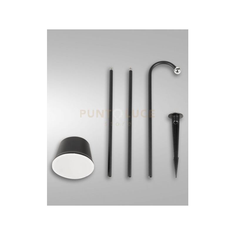 foto del prodotto armanda kit garden nero a led 3w 3000k 320lm dimmerabile e orientabile ricaricabile ip54