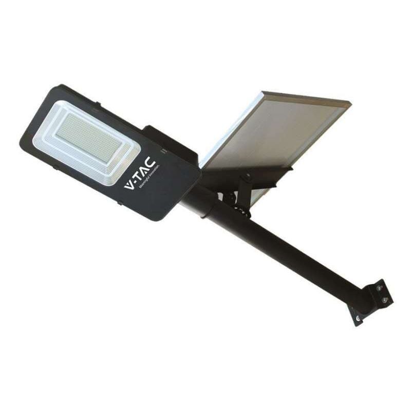 foto del prodotto armatura stradale con pannello solare 50w hybrid series colore nero 6500k ip65 v tac