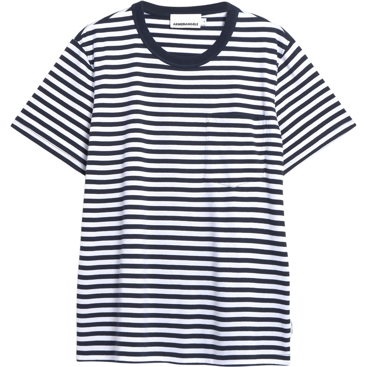 foto del prodotto armedangels uomo maglietta maarkos pocket stripes