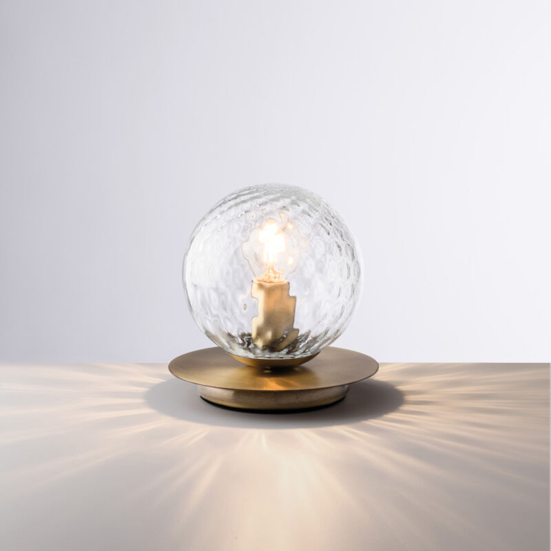 foto del prodotto armonia lumetto in ferro bronzato spazzolato 1 luce h.17 16 bl285 lt brz