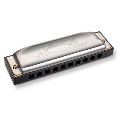 foto del prodotto armonica hohner 732963 progressive series special 20 silver e black