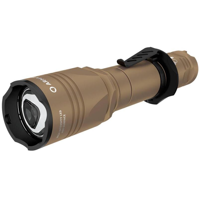 foto del prodotto armytek dobermann pro magnet usb sand warm led monocolore torcia tascabile cinturino, con fondina a batteria ricarica