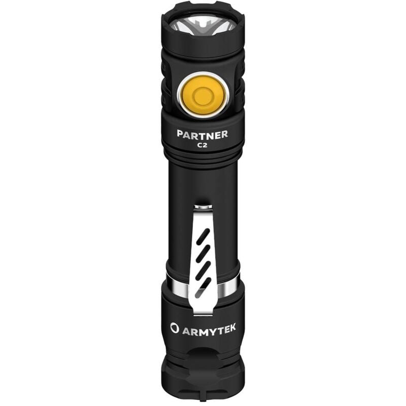 foto del prodotto armytek partner c2 magnet usb warm led monocolore torcia tascabile con clip per cintura, con fondina a batteria ricar