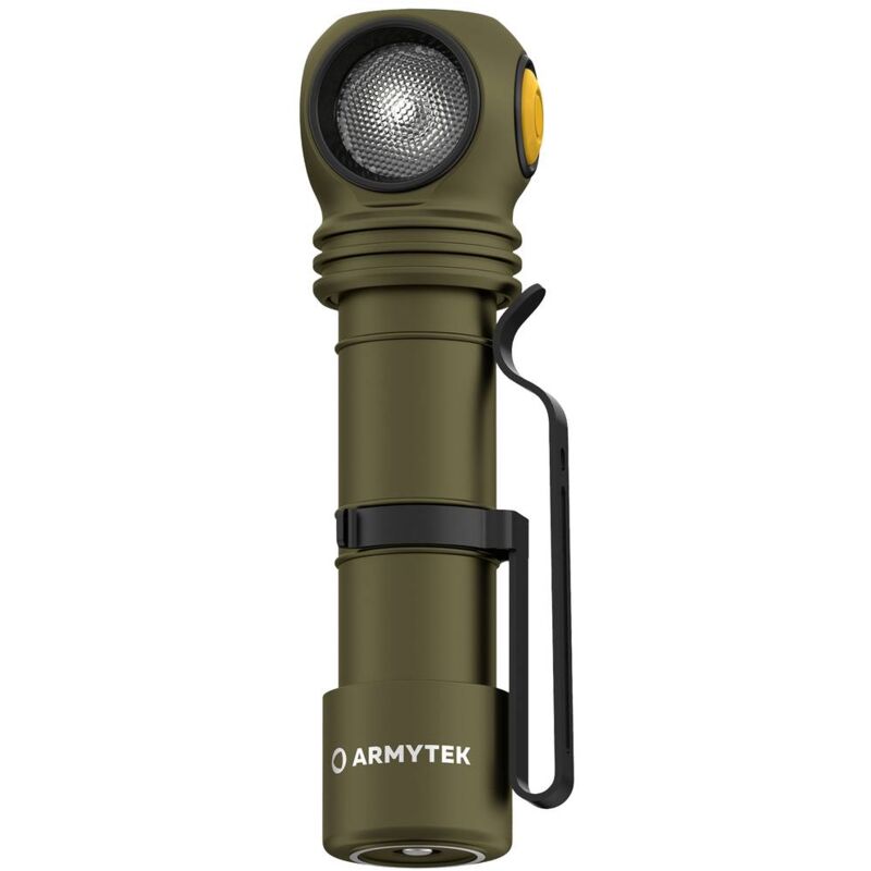 foto del prodotto armytek wizard c2 pro olive white led monocolore torcia tascabile con clip per cintura a batteria ricaricabile 2500 l