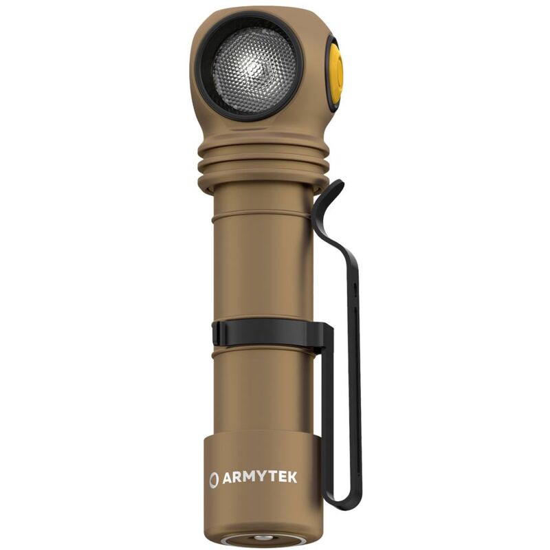 foto del prodotto armytek wizard c2 pro sand white led monocolore torcia tascabile con clip per cintura a batteria ricaricabile 2500 lm