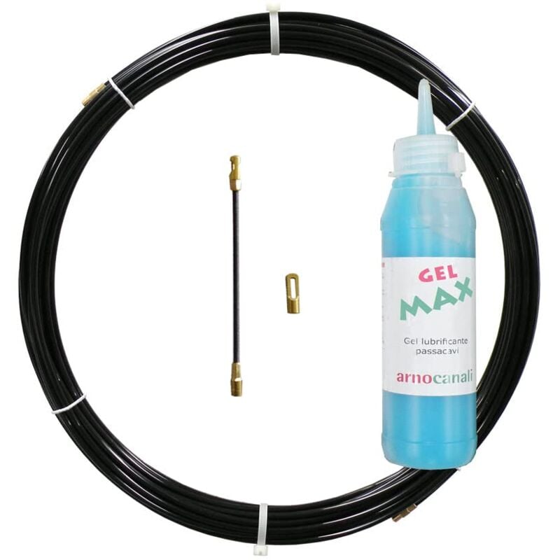 foto del prodotto arnocanali kitan420 kit sonda monofilare in nylon perlon 4 mm, lunghezza sonda 20 metri e liquido scivolante, 150 ml