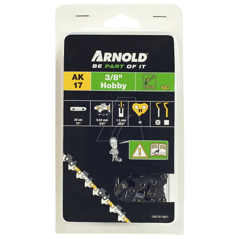 foto del prodotto arnold catena per motosega 3 8 , 1,3 mm 46 maglie di trasmissione tronchesi semicircolari