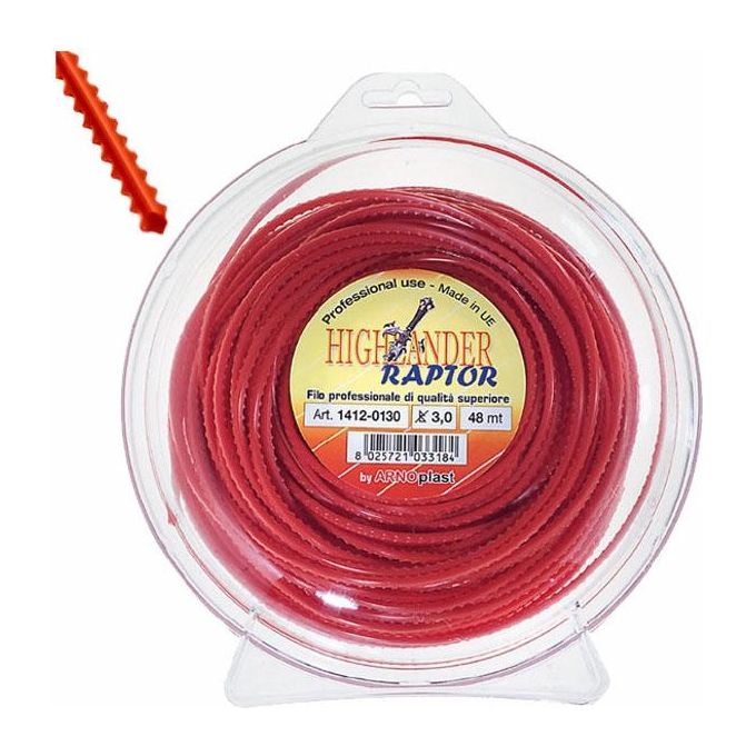 foto del prodotto arnoplast filo nylon seghettato 3mm 48mt raptor