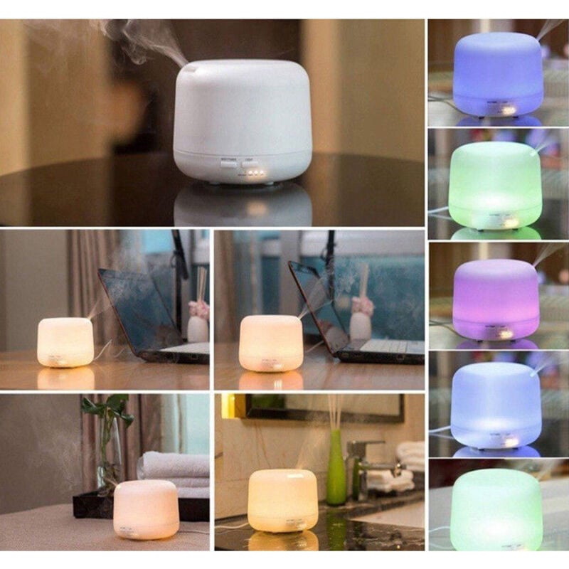 foto del prodotto aromaterapia 7 led umidificatore ad ultrasuoni depuratore 500ml diffusore aromi