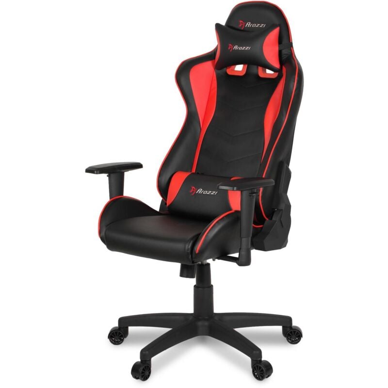 foto del prodotto arozzi mezzo v2 sedia da gaming per pc seduta imbottita nero, rosso