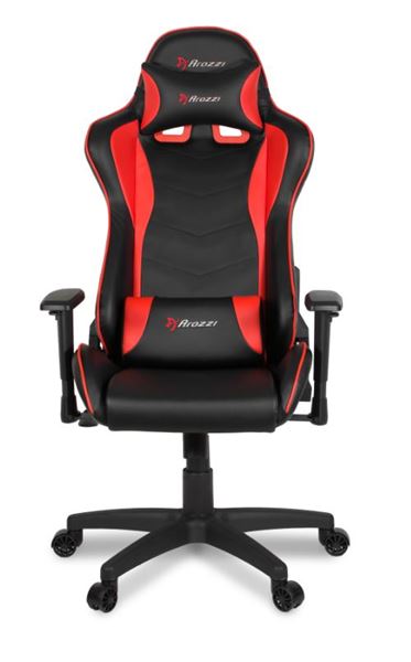 foto del prodotto arozzi sedia gaming mezzo v2 in similpelle colore nero e rosso