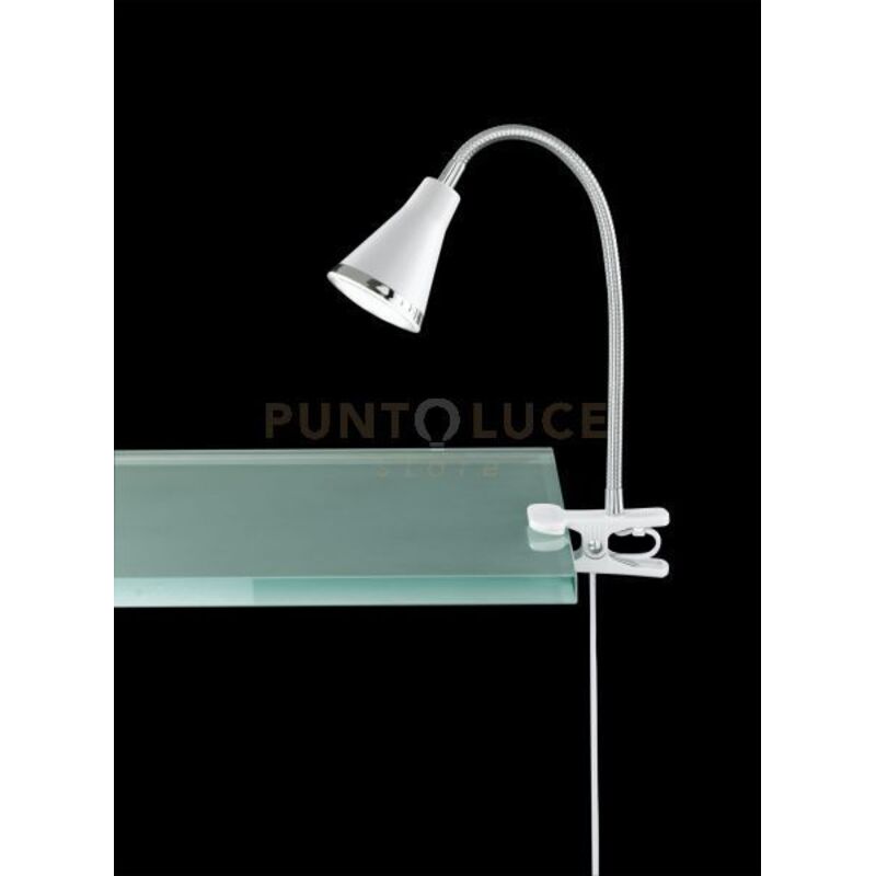 foto del prodotto arras lampada con pinza led c flex bianca cm47cm led 4w 400lm 3000k