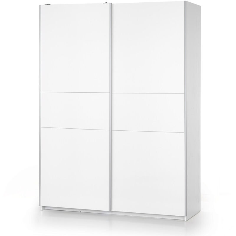 foto del prodotto arredamento1 guardaroba cirveso 110, bianco bianco lucido, 210x153x58cm, porte guardaroba scorrevoli, numero di ripiani 0