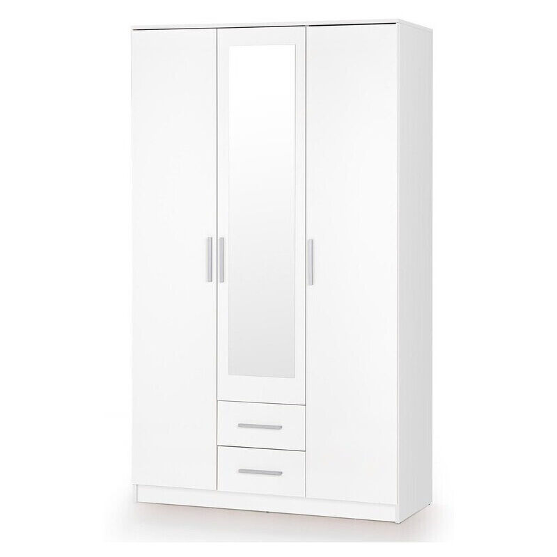 foto del prodotto arredamento1 guardaroba cirveso 119, bianco, 205x120x52cm, porte guardaroba battenti, numero di ripiani 0