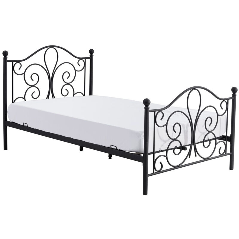 foto del prodotto arredamento1 letto houston 1355, nero, singolo, 120x200, con, 124x209x93cm