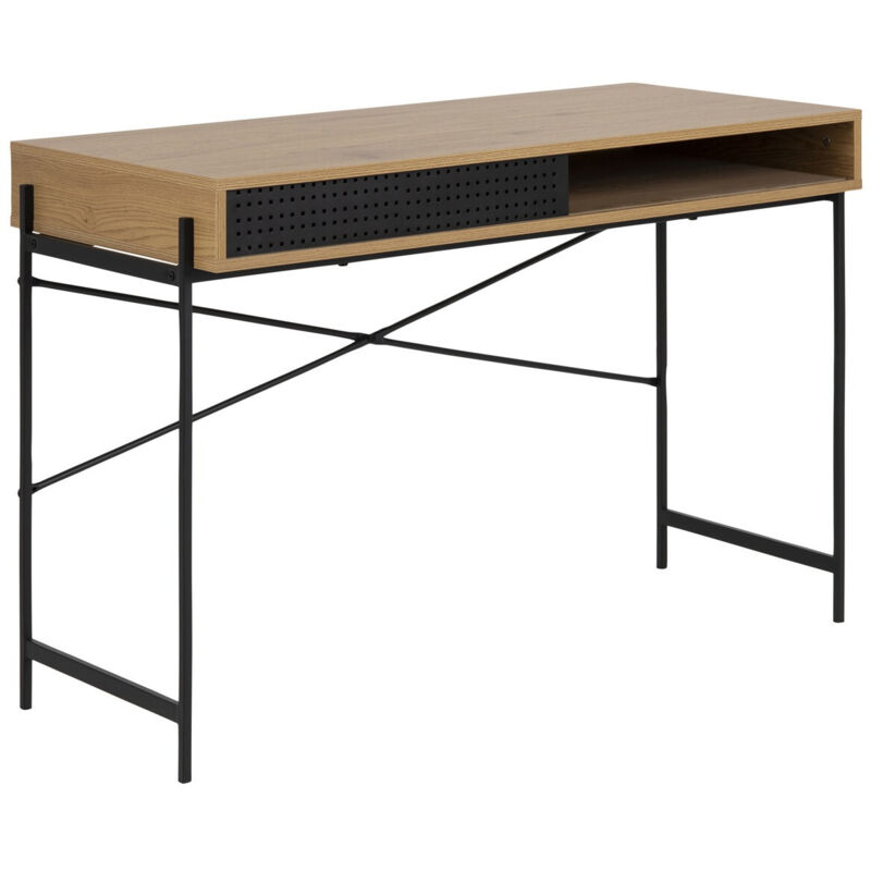 foto del prodotto arredamento1 scrivania da ufficio norsica 369, quercia naturale, con porte, il numero di porte 0, numero di cassetti 0, 75x110x50cm