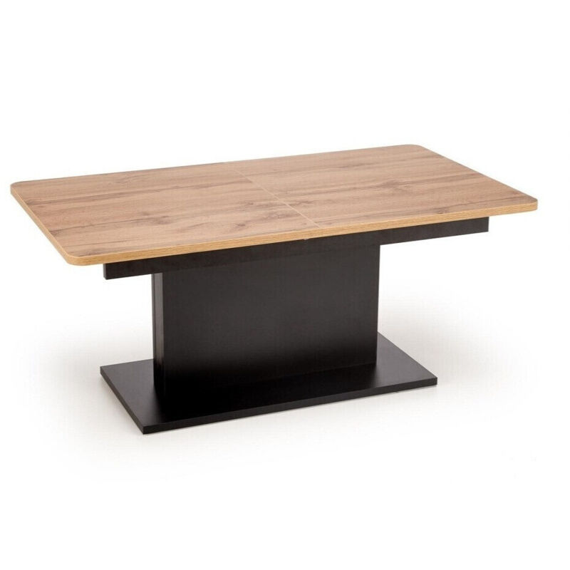 foto del prodotto arredamento1 tavolino trasformabile houston 1253, quercia di wotan nero, 56x70x126cm, diametro 0, truciolare laminato, angolare