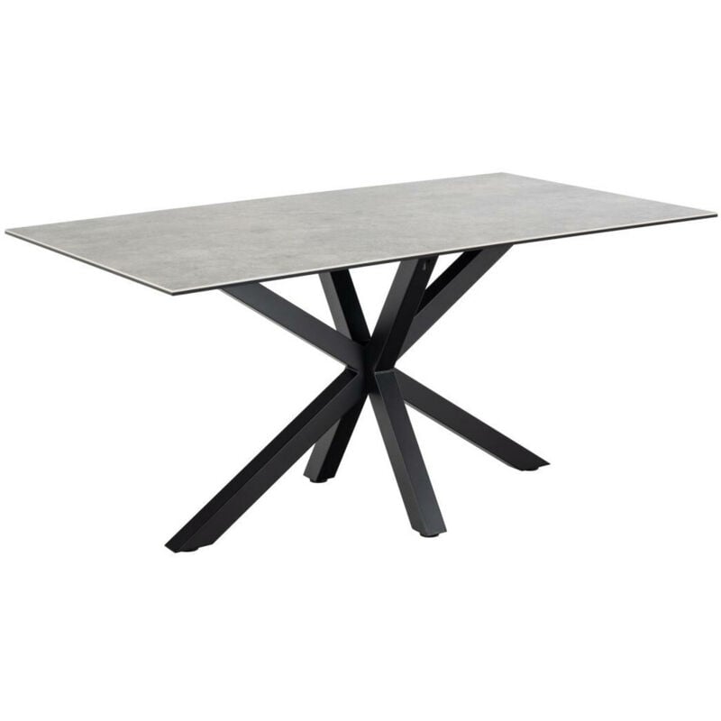 foto del prodotto arredamento1 tavolo norsica 446, grigio nero, 76x90x160cm, senza, vetro temperato, ceramica, metallo