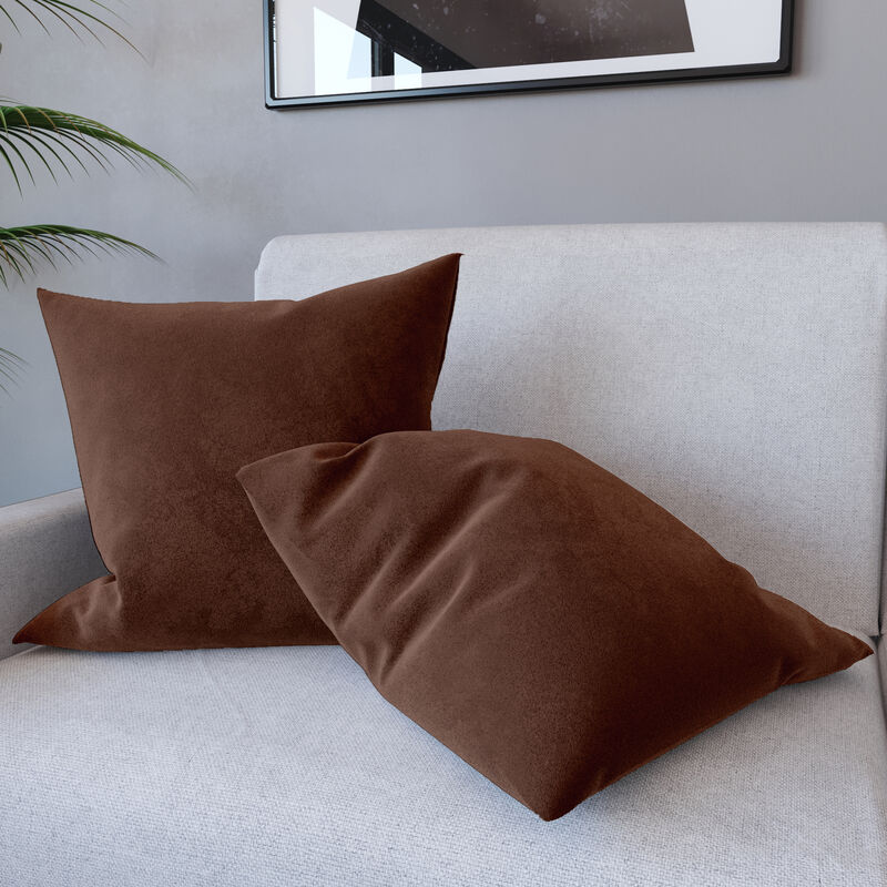 foto del prodotto arreditaly set di 2 federe per cuscini in velluto morbido e resistente copricuscini per divano poltrona soggiorno arredo arredamento casa design