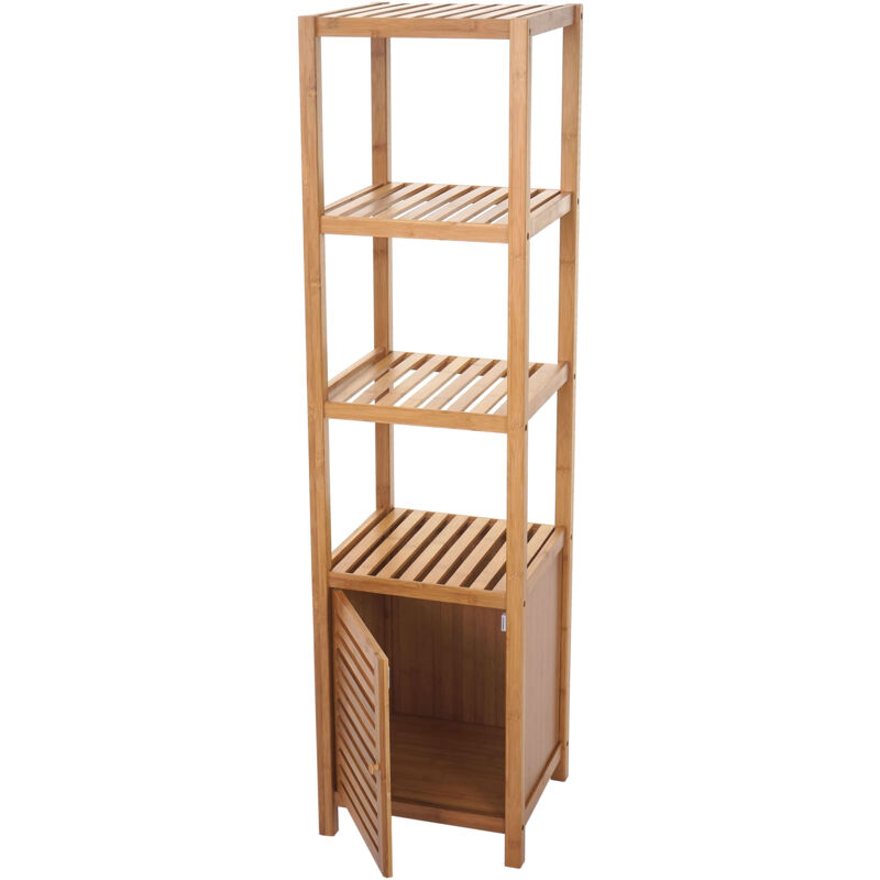 foto del prodotto arredo bagno bambu a listelle serie hhg 554 mobile con sportello 140x36x34cm