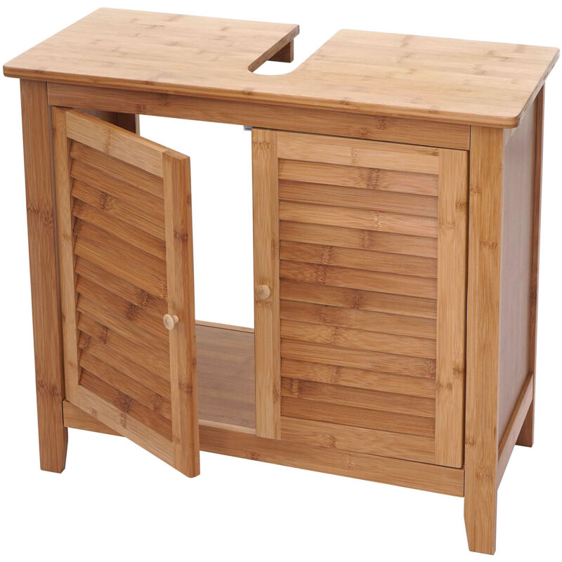 foto del prodotto arredo bagno bambu a listelle serie hhg 557 mobile sottolavabo 60x67x30cm