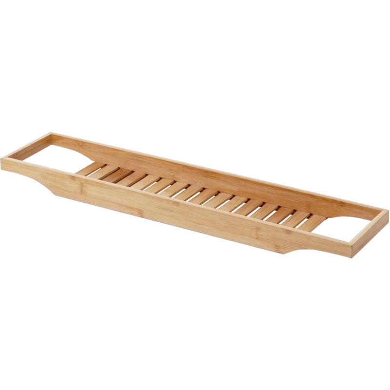 foto del prodotto arredo bagno hhg 622 portaoggetti per vasca legno bambu 5x67x15cm