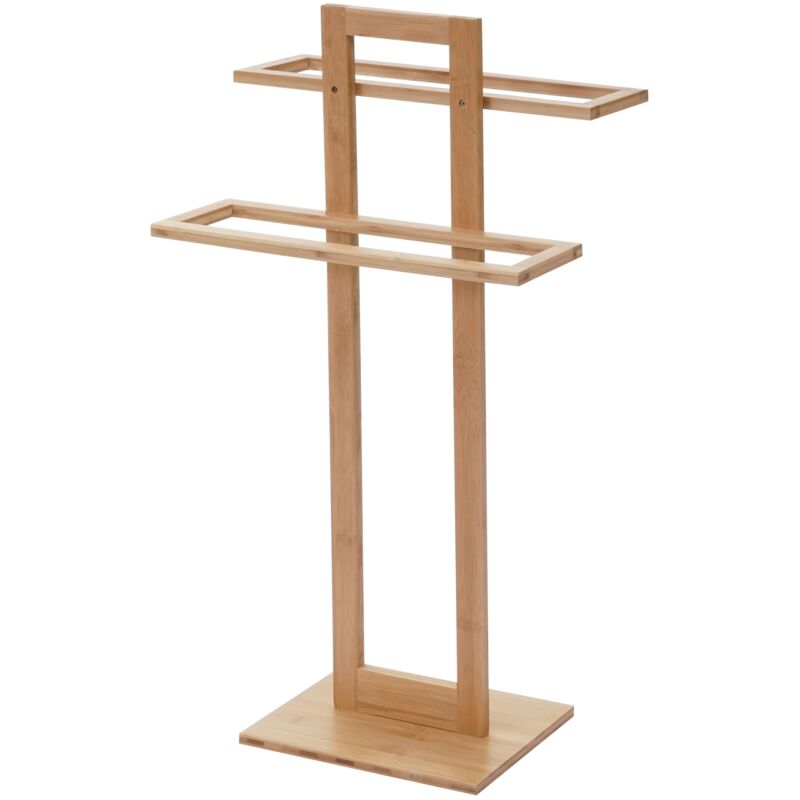 foto del prodotto arredo bagno hhg 623 portasciugamani legno bamb 80x42x27cm