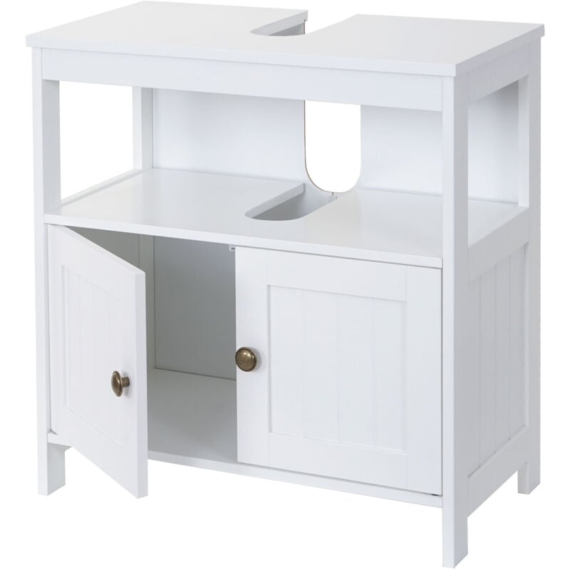 foto del prodotto arredo bagno mobile sottolavabo hhg 590 mdf verniciato 30x60x60cm bianco