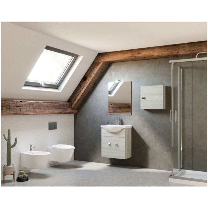 foto del prodotto arredo bagno mod.zaffiro rovere grigio 55 cm