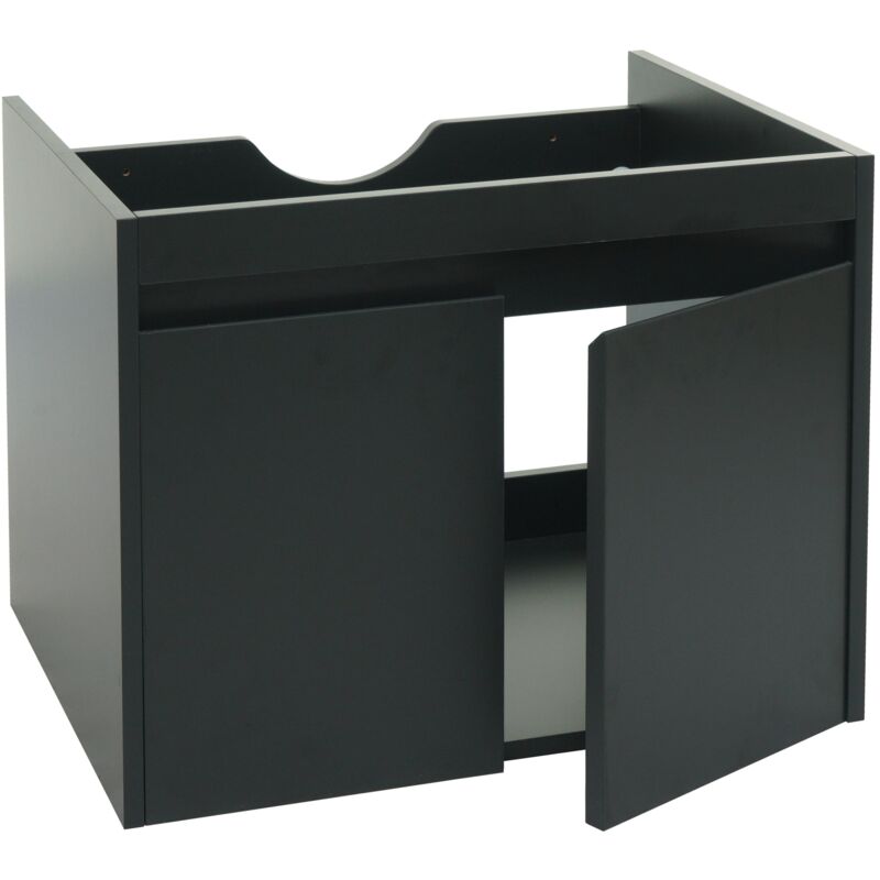 foto del prodotto arredo bagno sottolavabo armadietto hhg 632 48x59x46cm mdf melaminico nero
