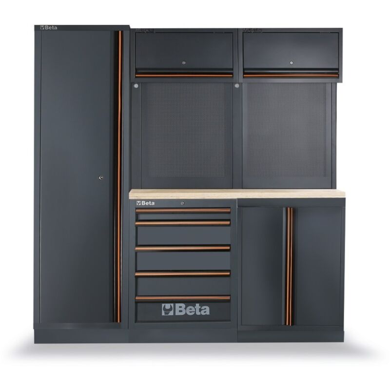 foto del prodotto arredo officina beta utensili c45pro bw piano legno