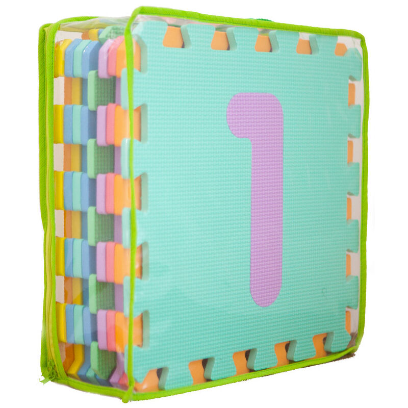 foto del prodotto arregui a 1044240 tappeto puzzle per beb , tappeto colorato con numeri sfoderabili, tappeto per bambini, puzzle per bambini, pavimento in gomma eva