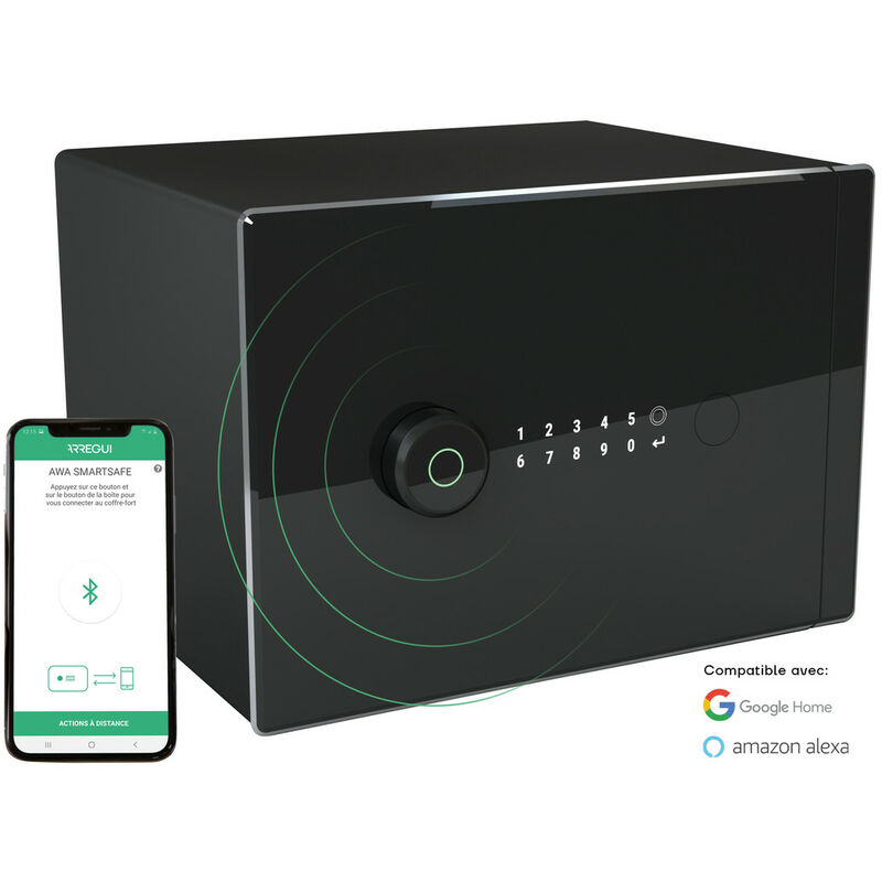 foto del prodotto arregui awa 210740t exclusive edition cassaforte intelligente, smart safe, apertura elettronica, gestione tramite applicazione mobile, compatibile