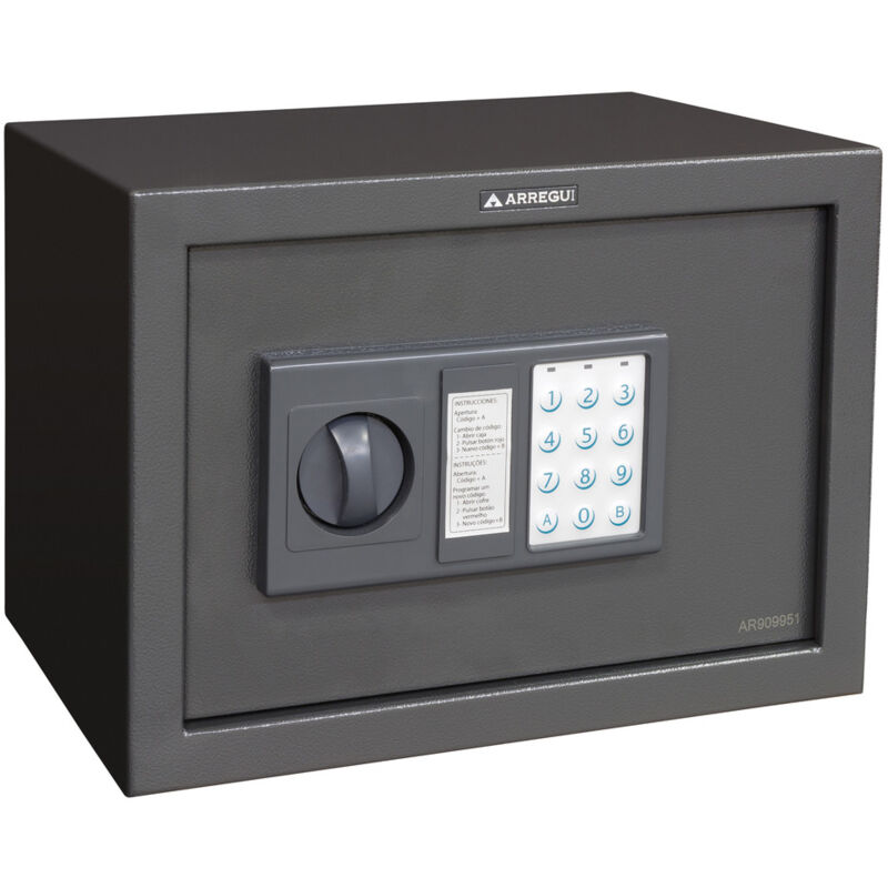 foto del prodotto arregui class t25eb cassaforte in acciaio con serratura elettronica, cassaforte a mobile per abitazioni, tastiera con codice programmabile, con