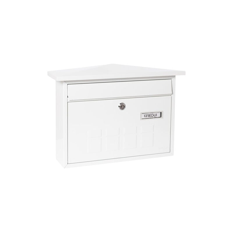 foto del prodotto arregui deco e5701 cassetta postale individuale in acciaio, cassetta della posta da parete, fondo stretto, dimensione m din a4 e riviste , facile