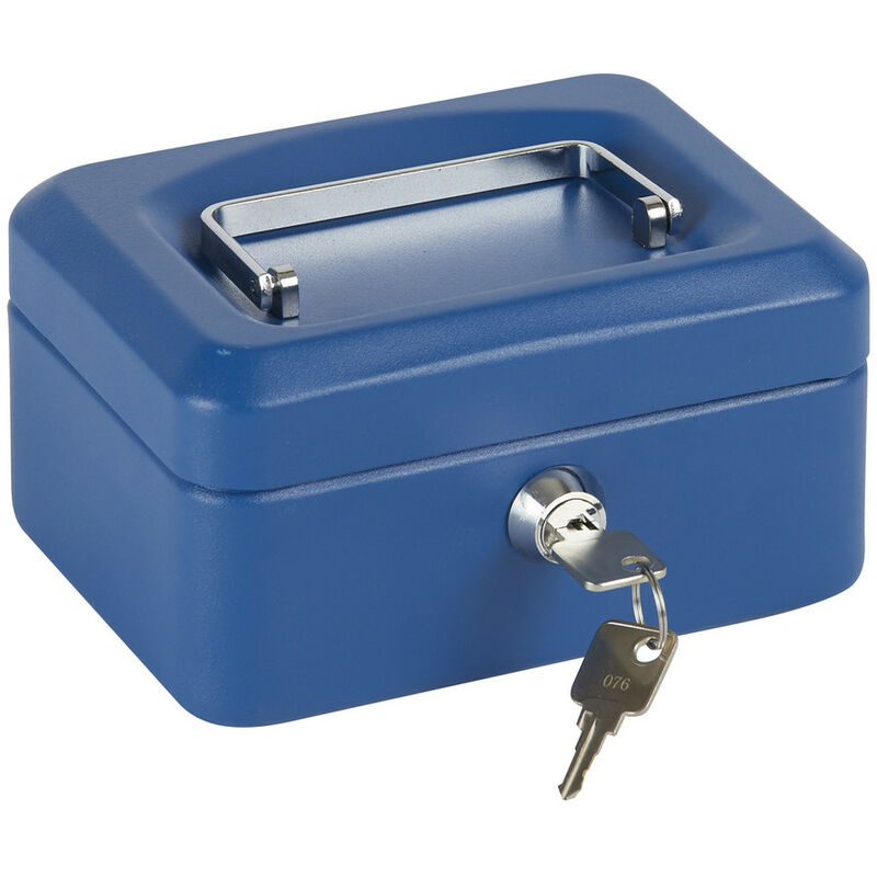foto del prodotto arregui elegant cassetta di sicurezza con chiave per contare e trasportare denaro, cassetta portavalori in acciaio con vassoio portamonete,