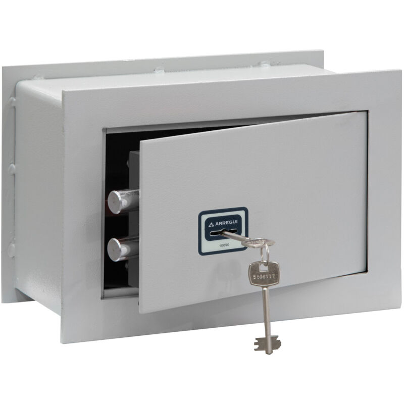 foto del prodotto arregui ideal 5 271311 cassaforte a muro con serratura a chiave, cassaforte da incaso a parete per abitazioni, facile da usare, 20 x 30 x 15 cm, 5 l