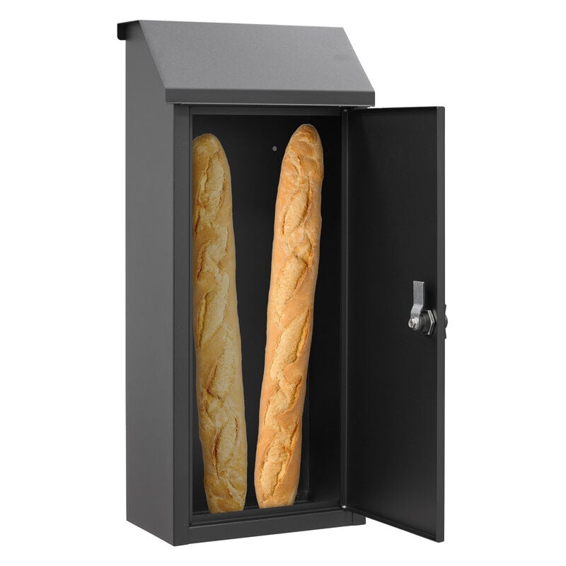 foto del prodotto arregui panera sp008ng p cassetta postale per pane in acciaio, grande capacit , cassetta delle lettere per pane e giornale, cassetta postale per il