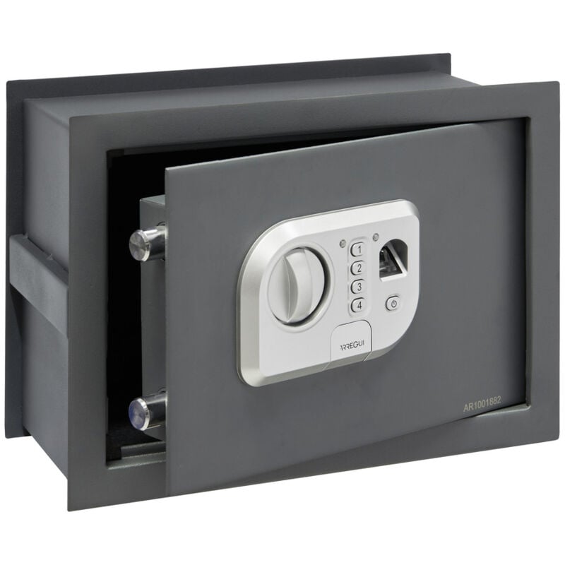 foto del prodotto arregui print 141520 cassaforte a muro on apertura elettronica con impronta digitale o con codice cassaforte biom trica da incaso a parete con