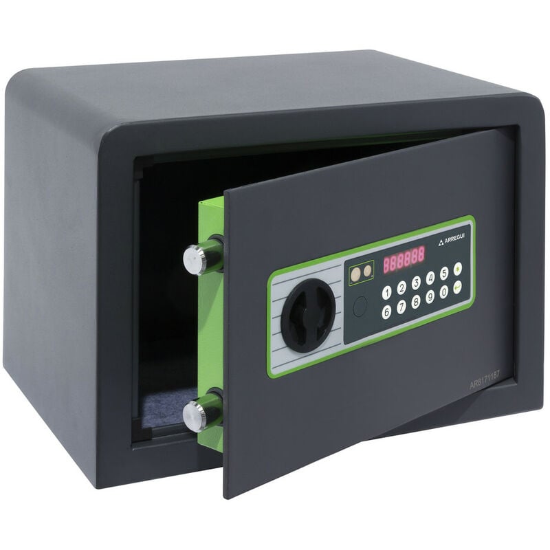foto del prodotto arregui supra 240120 cassaforte con codice, facile da usare cassaforte mobile, apertura con tastiera cassaforte elettronica per casa 25x35x25cm 16l