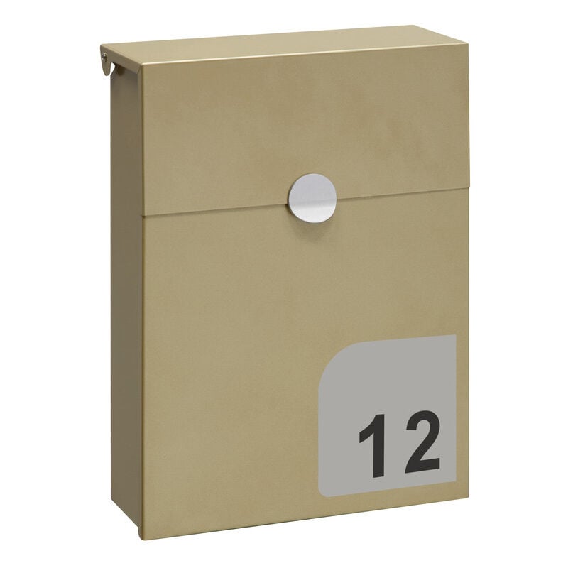 foto del prodotto arregui tondo m e6735 sil cassetta postale indiviuale con segnaletica di numero, personalizzabile, dimensione m din a4 e riviste , cassetta della