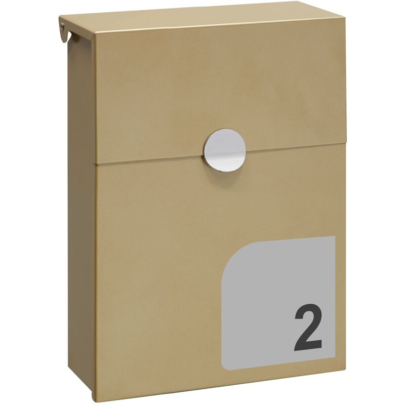 foto del prodotto arregui tondo s e6725 sil cassetta postale indiviuale con segnaletica di numero, personalizzabile, da parete, con serratura coperta, iridium e