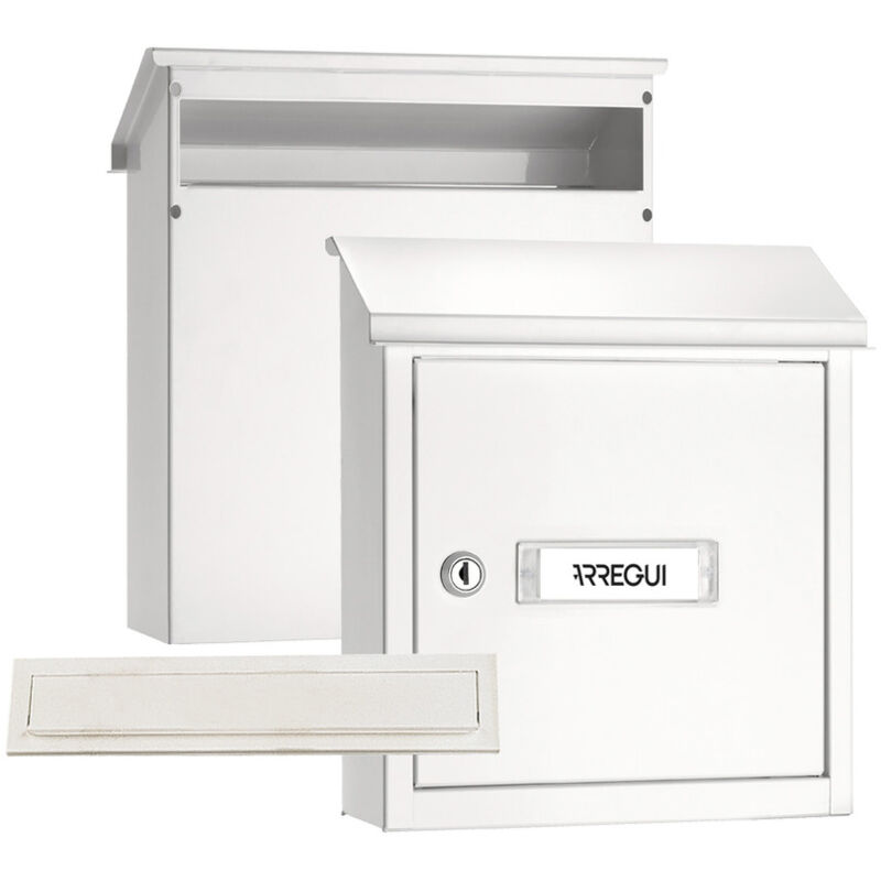 foto del prodotto arregui v4031 pack copri fessura cassetta postale in acciaio per porte o cancelli esterni, cassetta postale da esterno, cassette postali con
