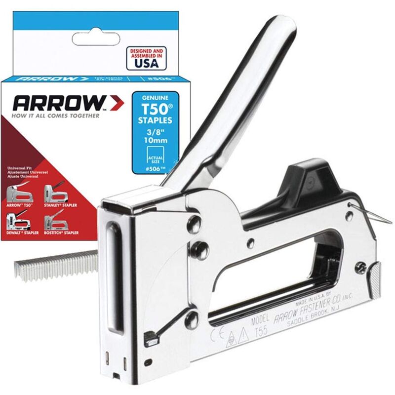 foto del prodotto arrow t55c graffatrice, cromo
