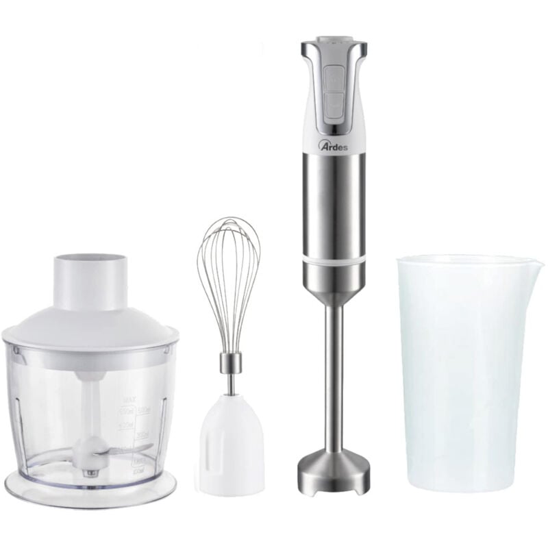 foto del prodotto arset01 frullatore a immersione 3 in 1 1000w con frusta e tritatutto ardes