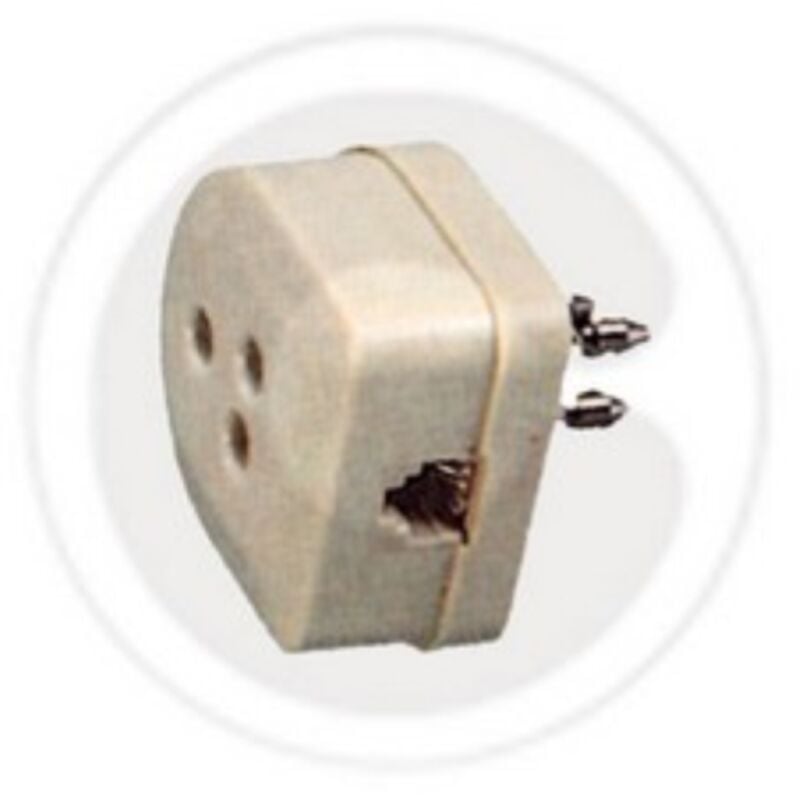 foto del prodotto art 22.170 presa spina doppia tripolare per telefono plug 6 4c fme
