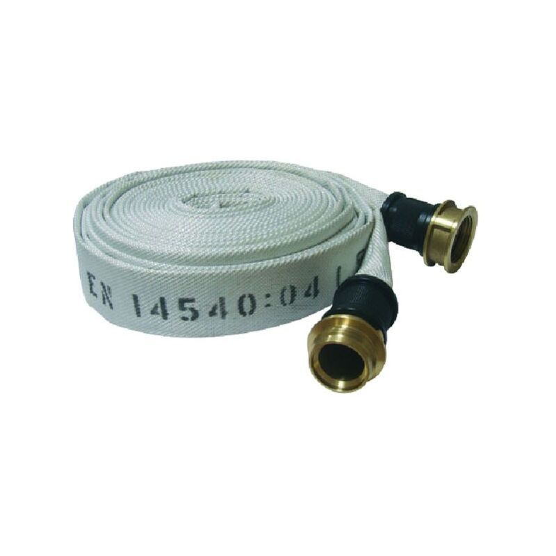 foto del prodotto art.30 a r tubazione flessibile bianca dn 45 certificazione uni en 14540 mod. pu con raccordi in ottone. dn 45 uni 804 pn 16 in ottone l. 25 metri