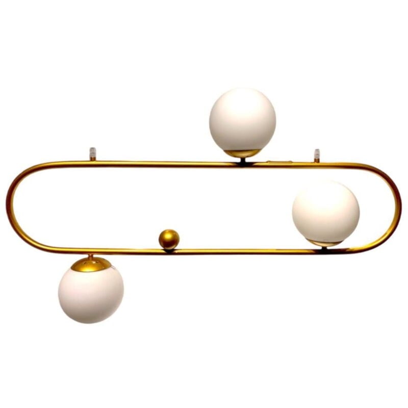 foto del prodotto art deco elipse l lampadario moderno, 3 punti, 90 cm