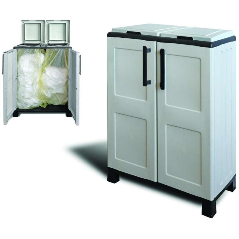 foto del prodotto art plast armadio per raccolta differenziata grigio 68x37x90 cm