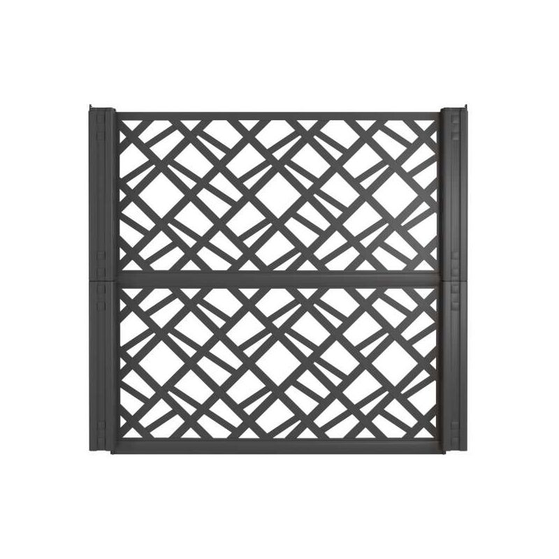 foto del prodotto art plast kit pannelli decorativi esterno antracite 114x102 cm